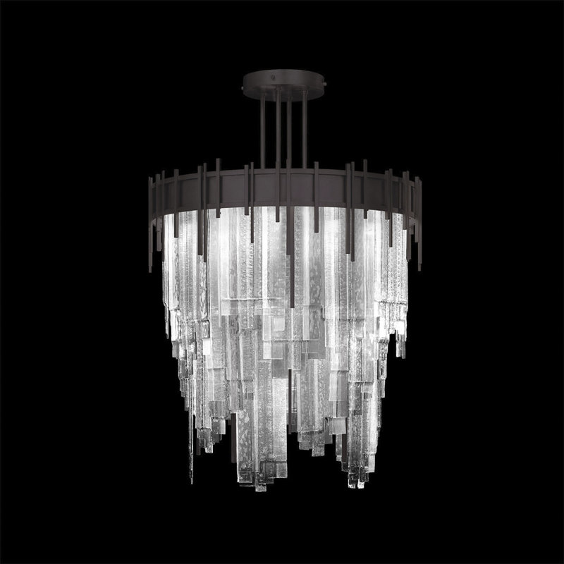 Arpeggio 31 - Light LED Pendant, Black, Clear Glass