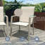 Ensemble de 2 chaises de jardin pour l'extérieur, jardin, bord de piscine, structure de couleur crème-1085701385