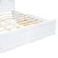 Lit plateforme en bois avec tête de lit multi-rangement, USB et tiroirs