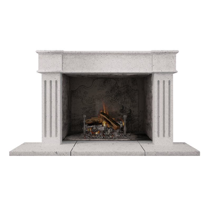 Great Hayk Fireplace Surround, Old World White