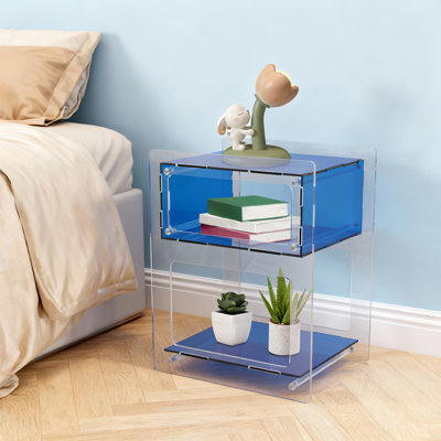 Table d'appoint en acrylique, table de chevet en acrylique