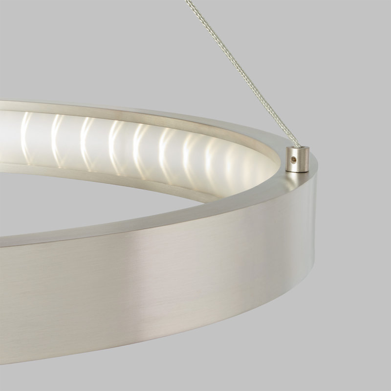 Bodiam 1 - Light LED Chandelier, Satin Nickel, 2" H x 30.4" W x 30.4" D