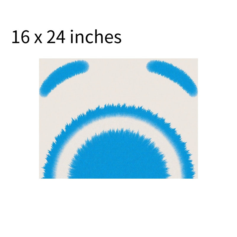 Tapis bleu pour salle de bain 16 x 24