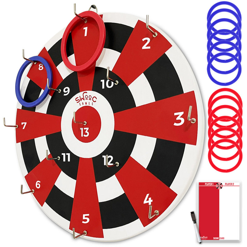 Jeu de fléchettes et jeu d'anneaux