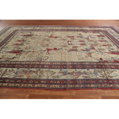 Pre-1900 Antique   Large Traditional Area Rug 10x14