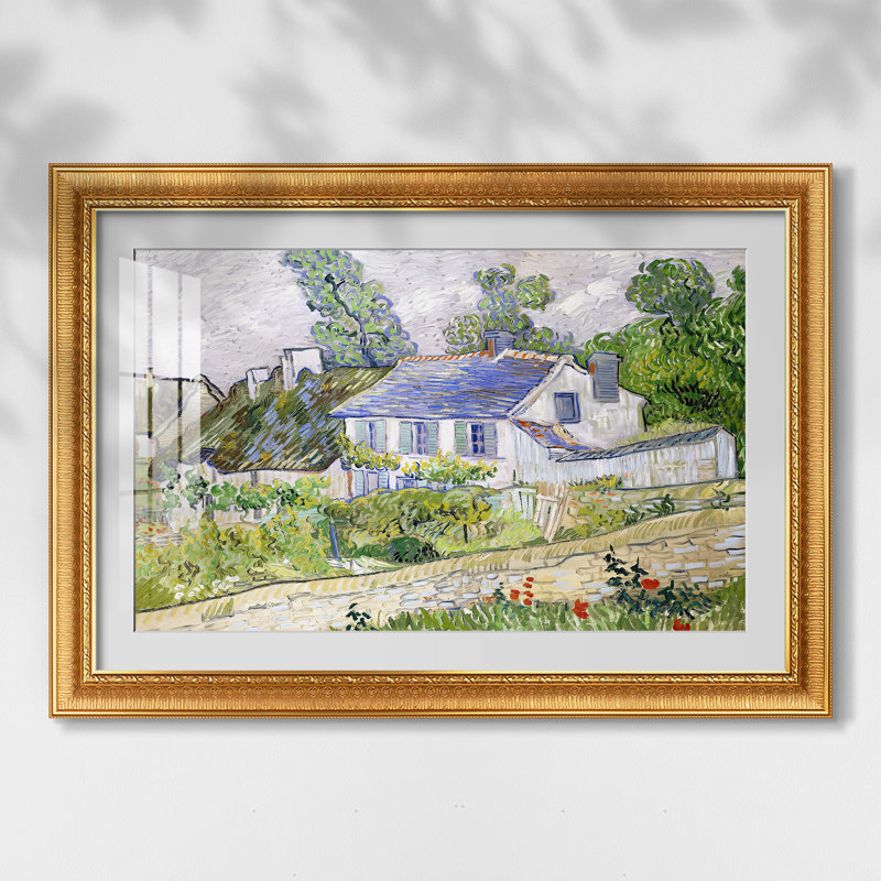 Maisons à Auvers, 1890 - Vincent van Gogh - Reproduction encadrée sur mesure, 28x40 INNER SIZE, Framed Print with Mat