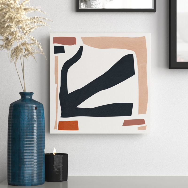 «Mid Century Shapes III» par Melissa Wang, reproduction sur toile tendue, H 12 po x l 12 po