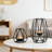 Geometric Metal Tea Light Candle Holders Set Of 2, Modern Home Decor For Dining Table Centerpiece, Living Room, Wedding And Fireplace Decorations