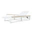 Chaise longue ajustable 5 positions avec accoudoirs en bois d'acacia Orlenae Modern Coastal-129346611