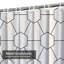Rideau de douche blanc abstrait sans couture avec 12 crochets-483251494