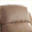 Fauteuils inclinables avec poignée à loquet externe, microfibre brun noyer, accoudoirs coussinés | Noyer brun | Bois et structure en microfibre