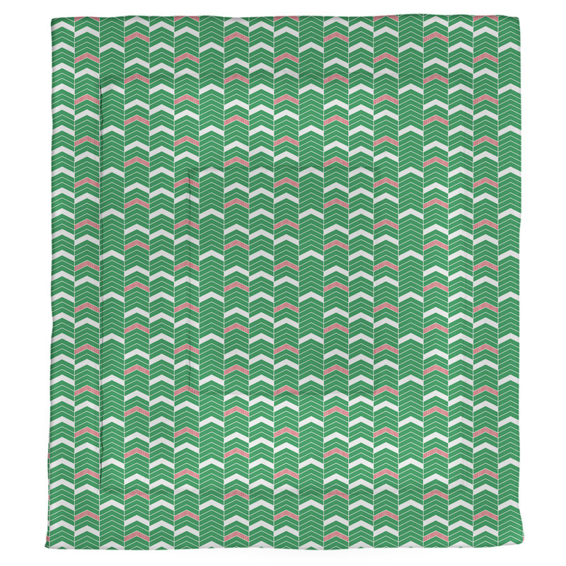 Édredon réversible en microfibre Rhonda Cheval, Édredon simple, Vert/rouge