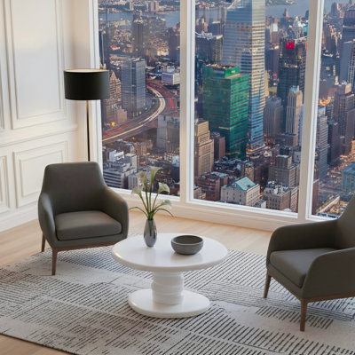 Table de bout Modern Cobblestone, 30 X 21 X 15 pouces, finition ultrabrillante