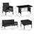 Leory Rattan Wicker 4 - Person Seating Group with Cushions