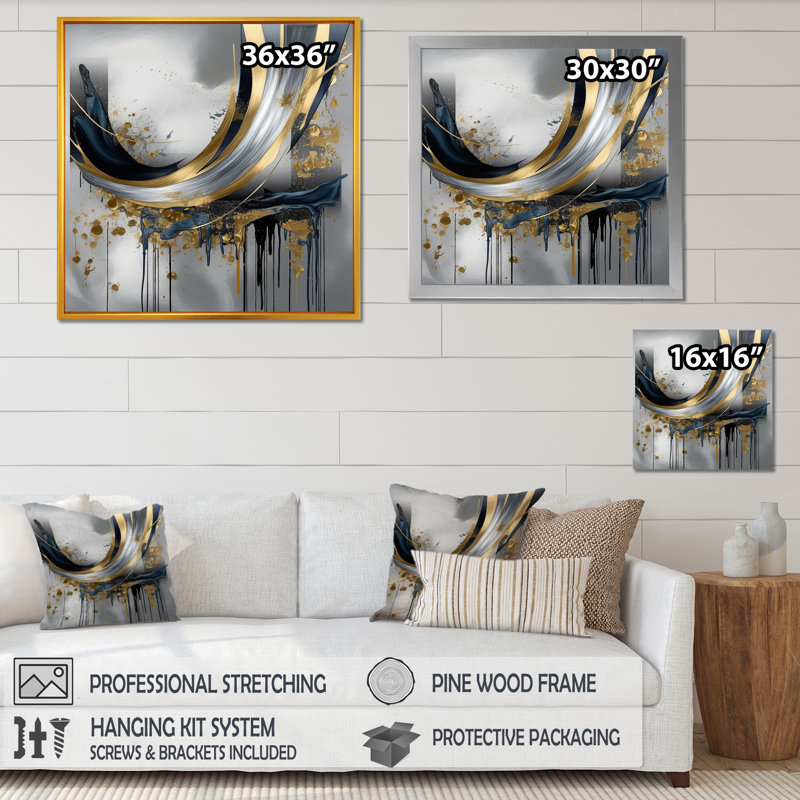 Shapes And Lines Abstract Marble V - impressions sur toile de marbre abstrait, H 30 po x l 30 po, Toile tendue, Sans cadre