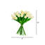 13 po Ensemble de 20 tulipes blanches artificielles