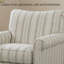 Chaise d'appoint vintage rétro en coton et lin