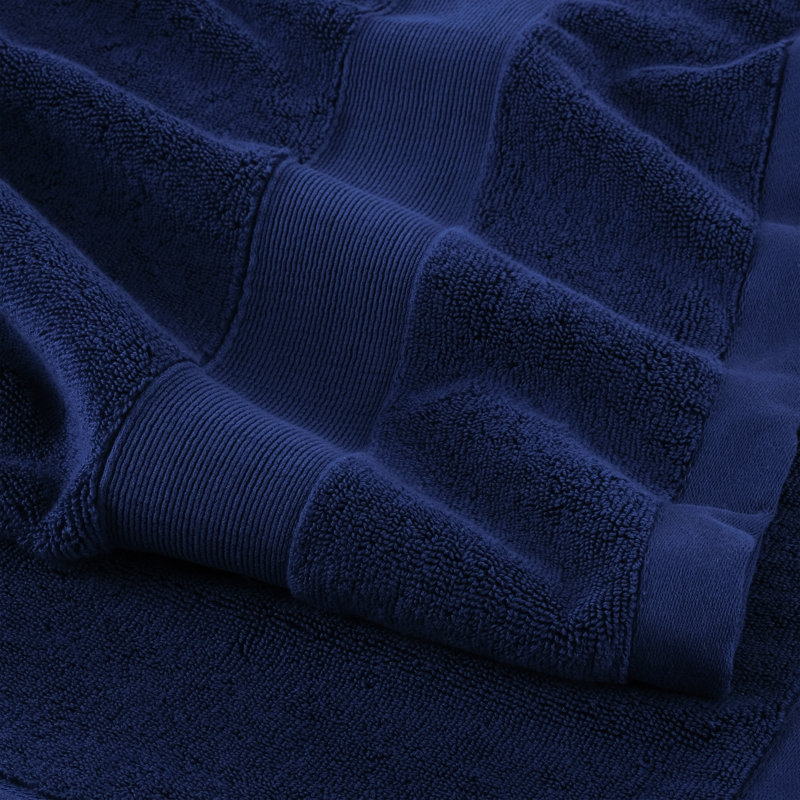 Essuie-mains 100% coton de qualité supérieure 4 paquets, 700 g / m², ultra doux et absorbant, Navy Blue, 4 pièces
