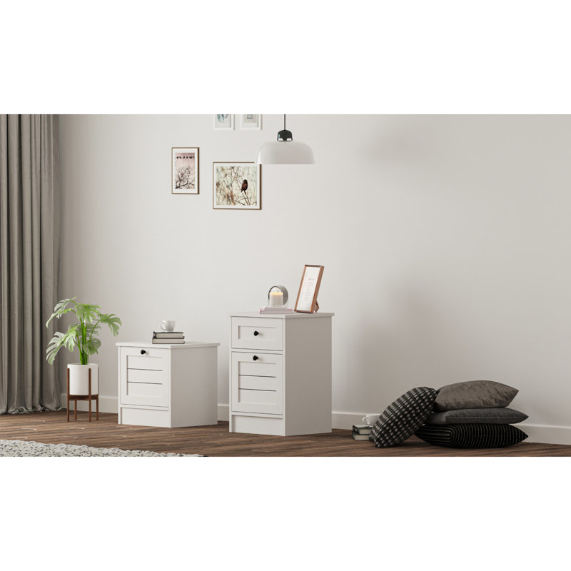 Selmer 45cm W Manufactured Wood Bedside Table