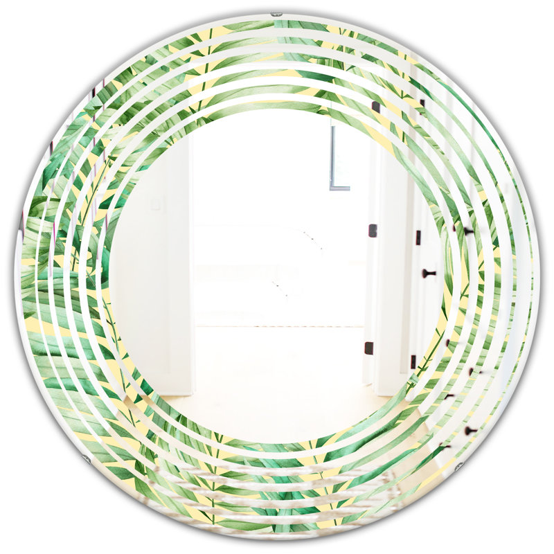 Miroir mural Foliage Wave Coastal, H 23,6 po x l 23,6 po