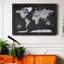 «Push Pin Travel Map - Antique USA Map», reproduction d'art sur toile encadrée-133431089-133431093