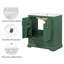 Meuble-lavabo autoportant de 30 po avec lavabo, un tiroir compartimenté et deux portes à fermeture en douceur, vert-570883581-570883579