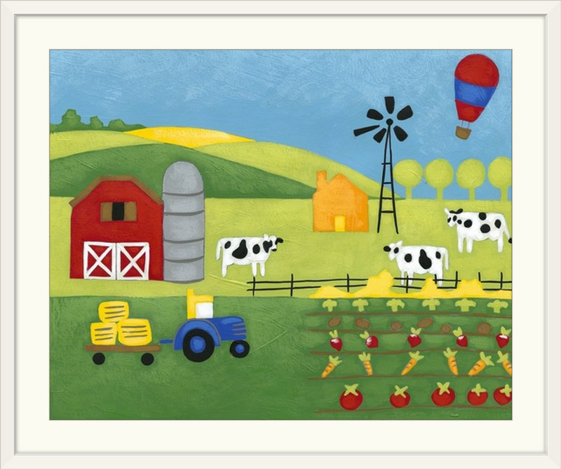 « contes farm », impression sur toile, H 38 po x l 48 po x P 1,5 po, Toile tendue