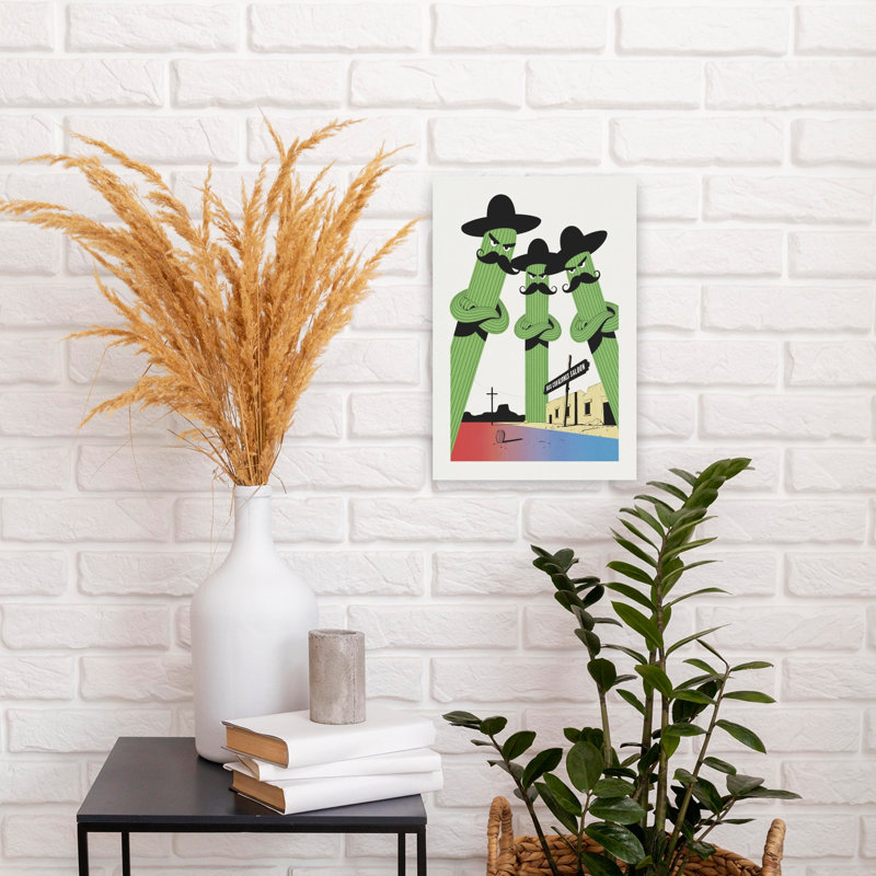 Western Cactus Outlaws by Andreas Magnusson - Wrapped Canvas Print, 45.72 cm H x 30.48 cm W