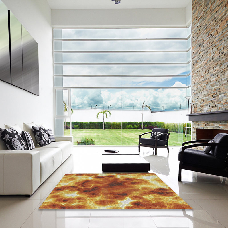 Tapis orange Kleist, Carré 4 pi
