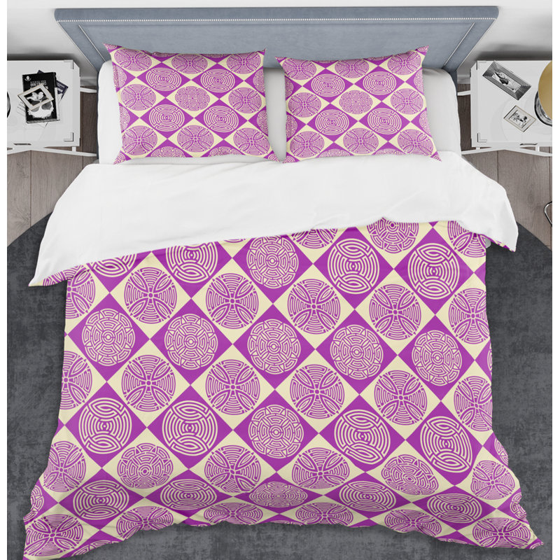 Ensemble de housse de couette Mid-Century, Housse simple + 1 taie décorative