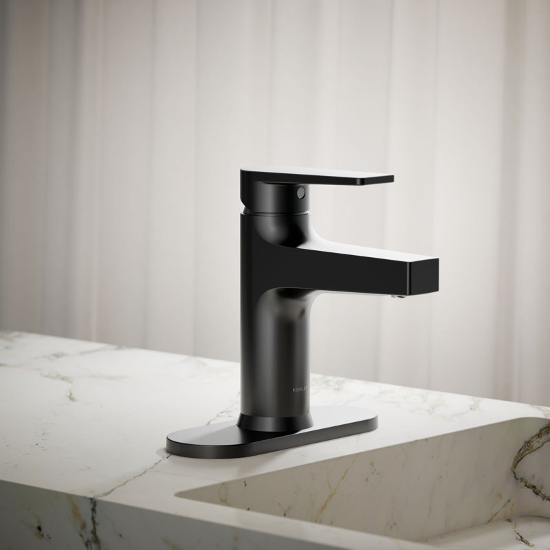 Tautsingle-Handle Bathroom Sink Faucet, 1.2 Gpm, Matte Black