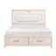 Lit plateforme moderne de luxe avec rangement pour pied de lit et tête de lit à DEL-563538690