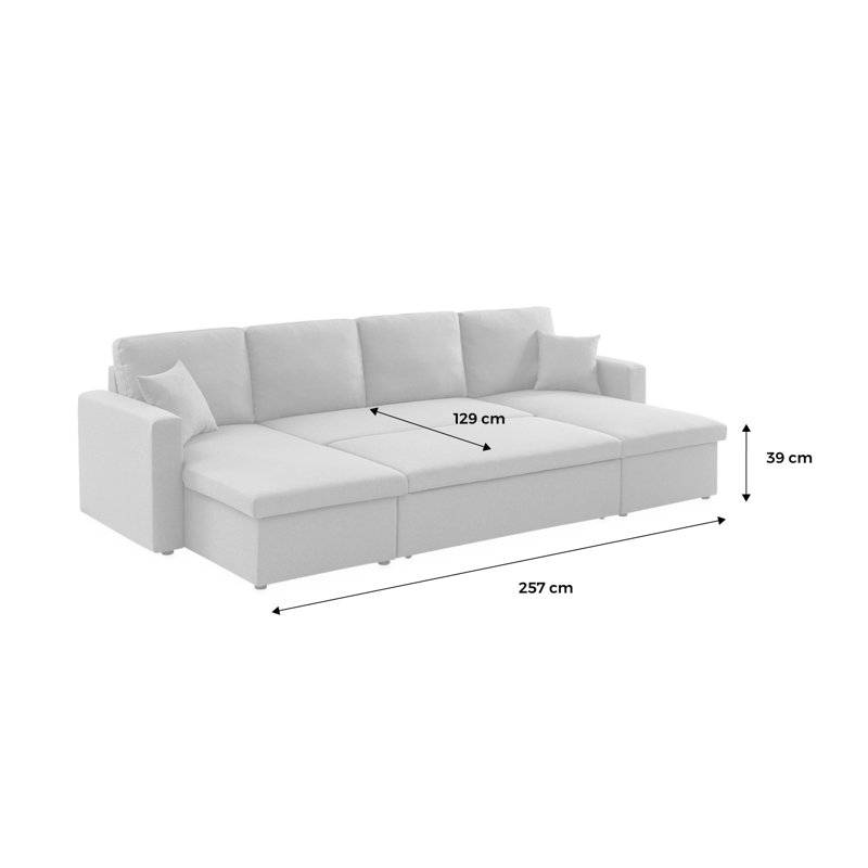Queridas 3 Seater Sofa, Grey