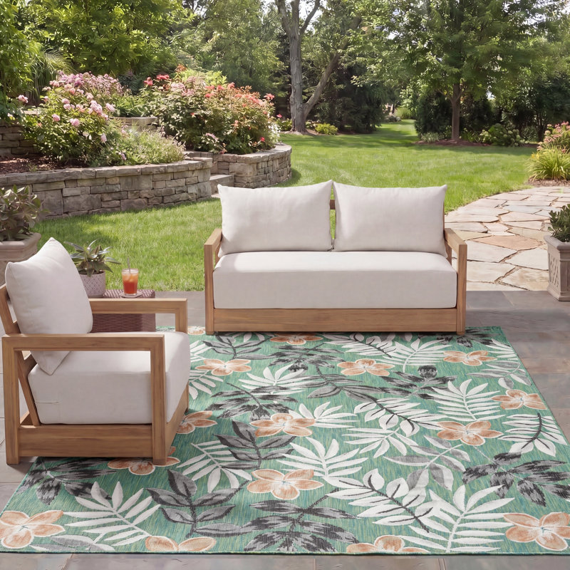 Cabana 405 Floral Indoor/Outdoor Area Rug, Rectangle 8' x 10'