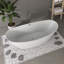 Baignoire autoportante moderne en acrylique Fslefay 71 po avec trop-plein et bonde centrale pour salle de bain