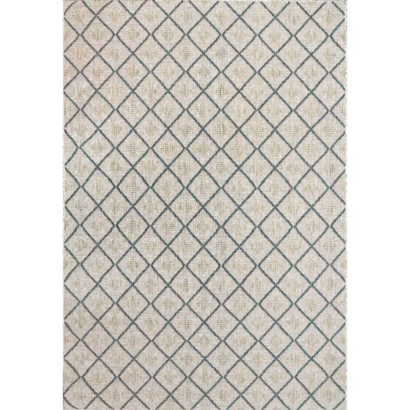 Joryn Geometric Indoor / Outdoor Rug, Rectangle 5'3" x 7'