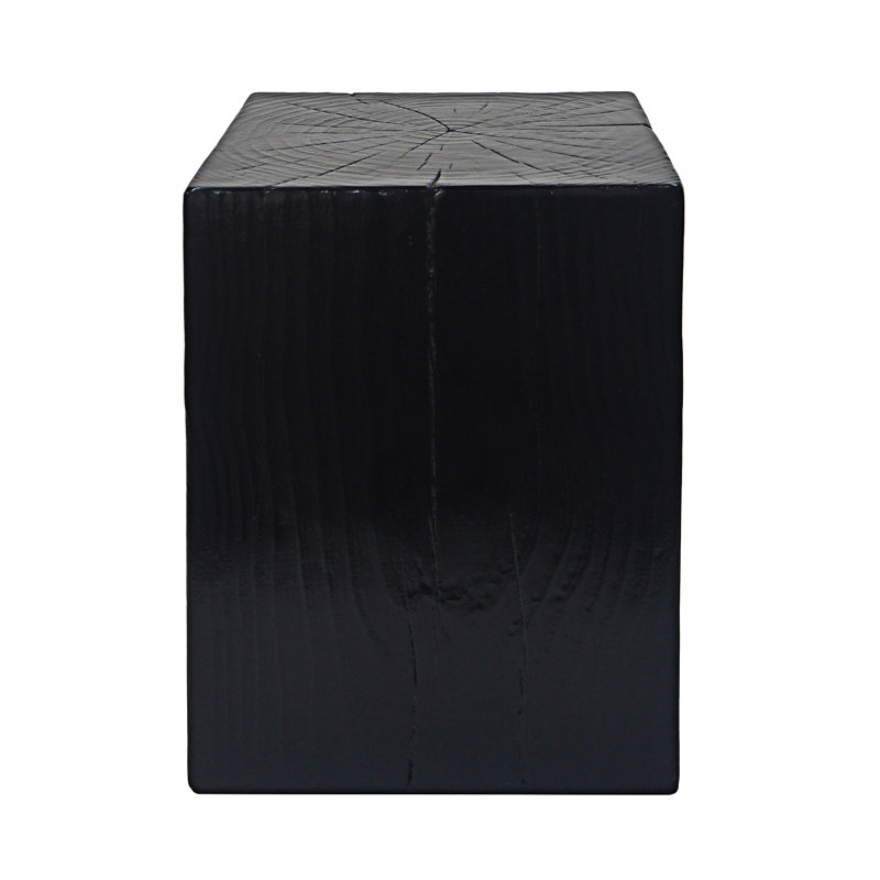 Indoor Outdoor Side Table, 18.02" H x 14.27" W x 14.27" D, Black