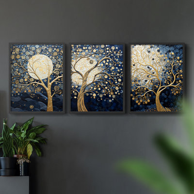 Lanscape Study  Series  XLII  -Set Of 3 Framed Giclee Prints -Ready to Hang