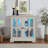 Storage Cabinet with LED light, Adjustable Shelves and 2 glass doors-1039045324-1038662293