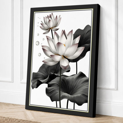 Water Lilies Botanical - Wrapped Canvas