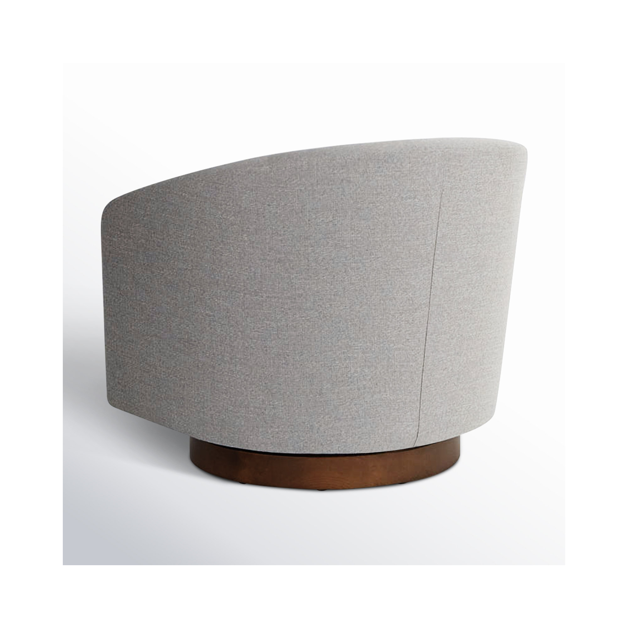 Bennett Upholstered Swivel Barrel Chair, Fredrickson Marble Basketweave