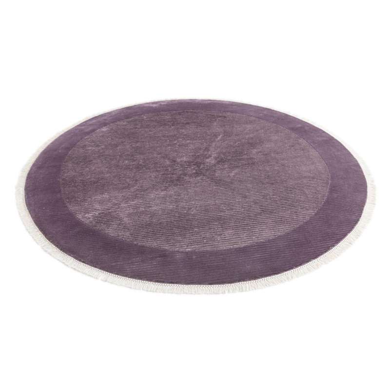 Tapis rond rond mauve