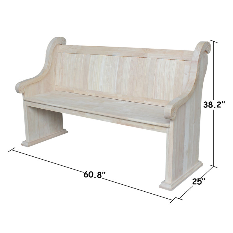 Akron Solid Wood Bench