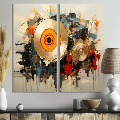 Mélanges de vinyle - 2 grands disques vinyle, art mural