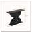 47''Double Semi-Circles 3d Hammer-Shaped Texture Base Wood Console Table