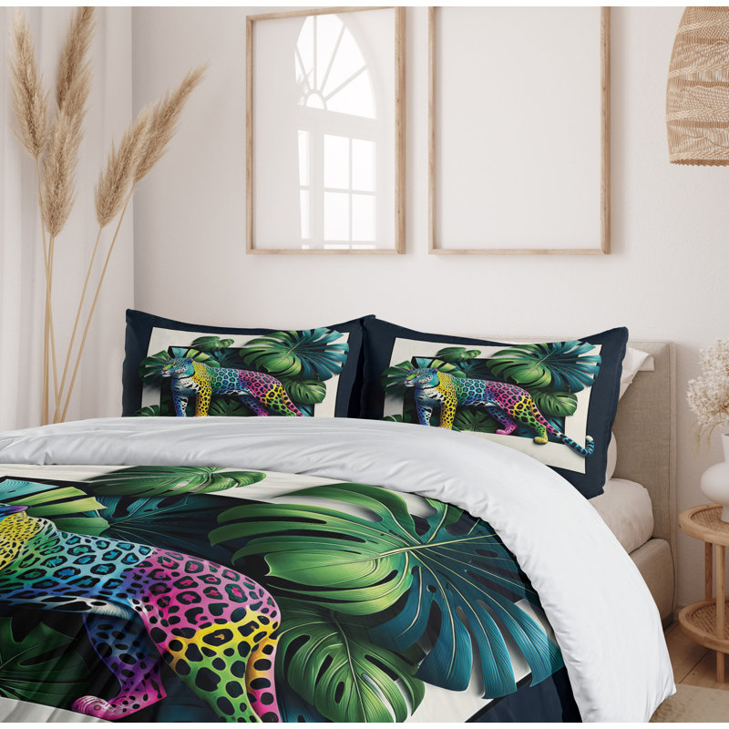 Leopard Duvet Cover, California King Duvet Cover + 2 Standard Shams