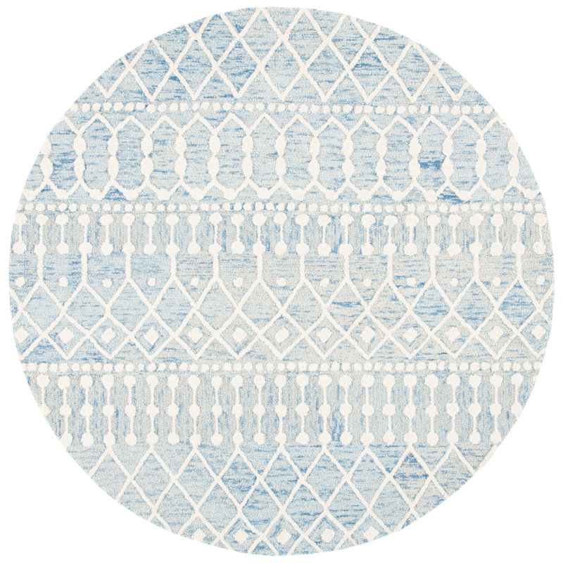 Kimber Hand Tufted Wool Southwestern Rug, Round 6'