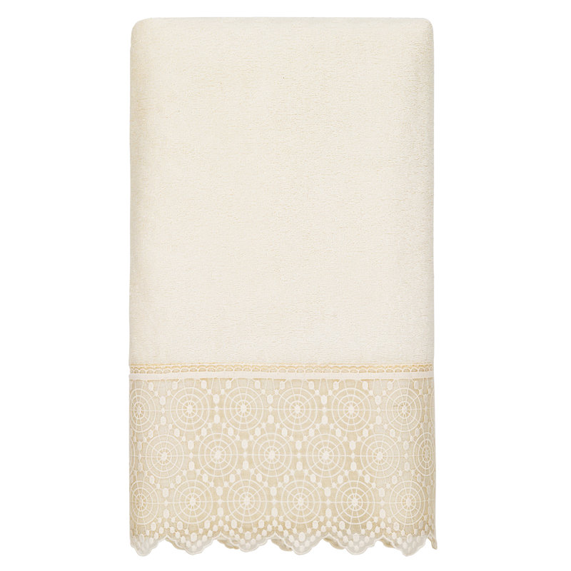 Serviette Valentina, Crème, Serviette de bain simple