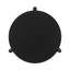 Table basse ronde en bois, noire