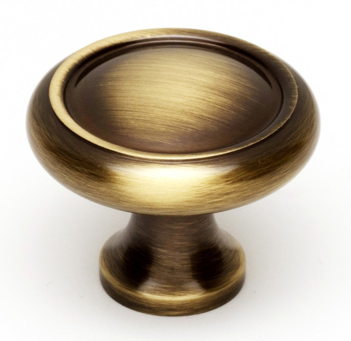 Mushroom Knob, Antique English, 1" H x 1.25" W x 0.69" D